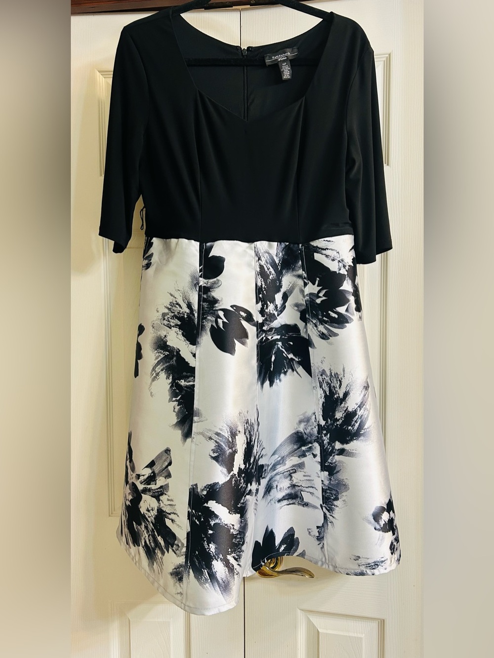 R&M Richards 3/4 Length Sleeve Floral Fit & Flare Cocktail Dress
